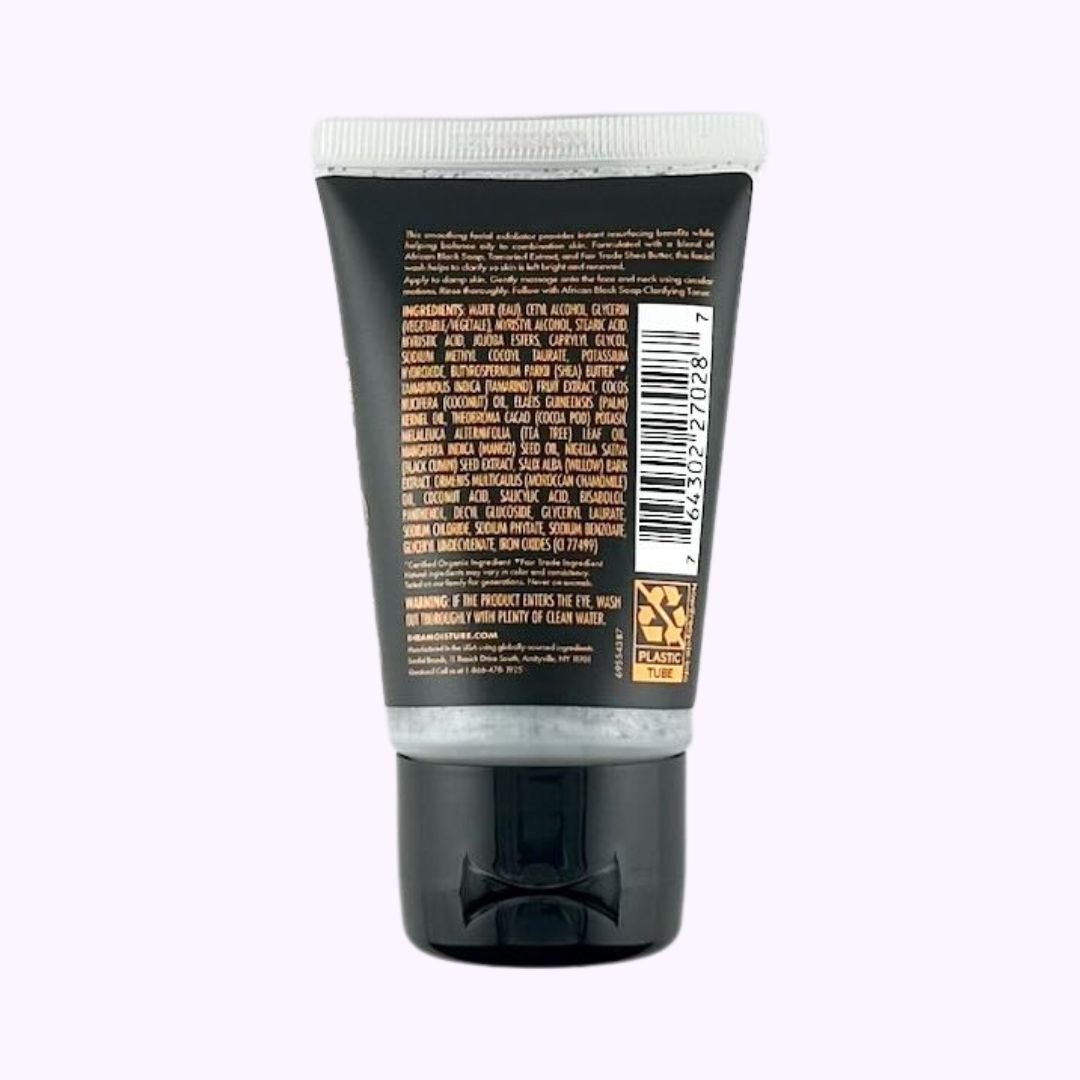Shea Moisture African Black Soap Clarifying Facial Wash & Scrub 1.5 Oz - CarrieAway