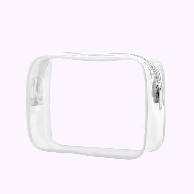 Susie Cosmetic Bag White Medium - CarrieAway travel bag