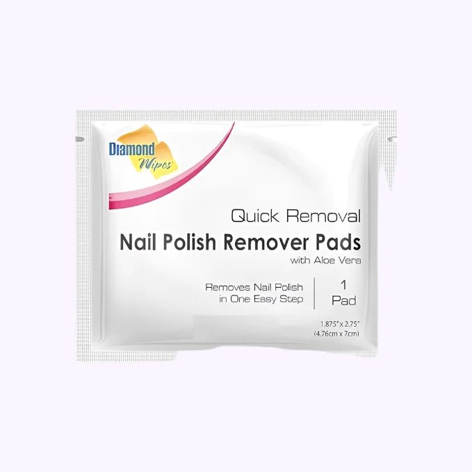 Diamond Nail Polish Remover Wipes with Aloe Vera, Acetone 1 Ct - CarrieAway