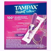 Tampax Pocket Radiant Tampons Super Unscented 14 Ct