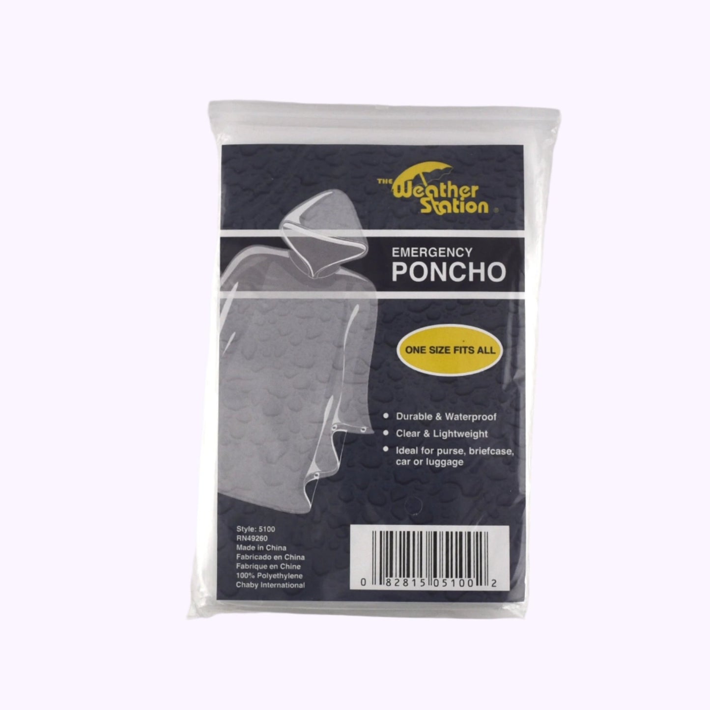 Weather Station Emergency Poncho Clear - CarrieAway