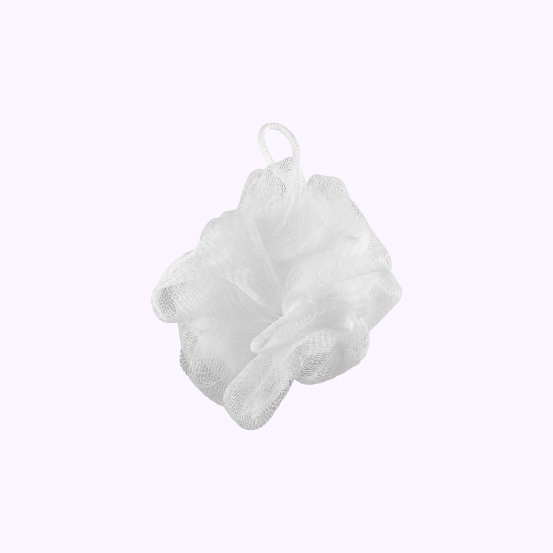 White Loofah Small 3" - CarrieAway