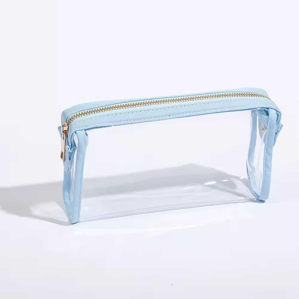 Kaylie Light Blue pouch cosmetic bag small CarrieAway