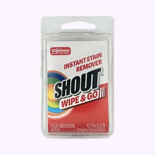 Shout Wipe & Go Instant Stain Remover 4ct - CarrieAway travel size