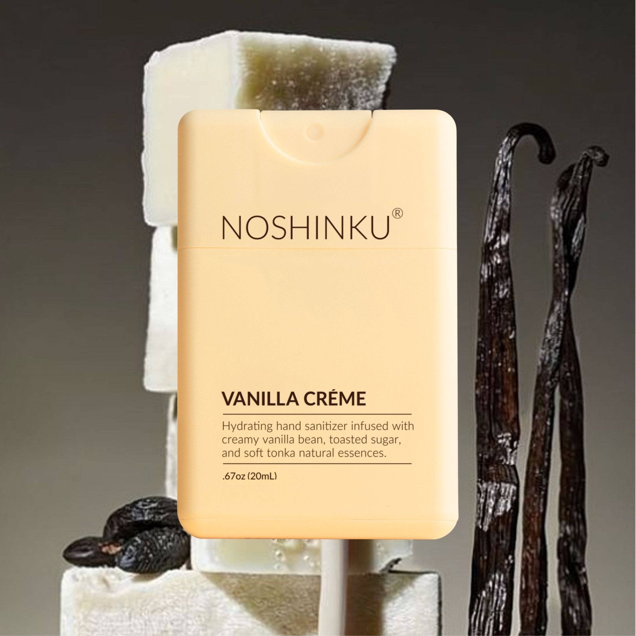 Noshinku Vanilla Créme Hydrating Hand Sanitizer Spray.67 Oz - CarrieAway