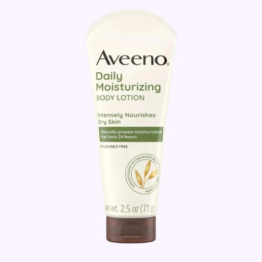 Aveeno Daily Moisturizing Lotion For Dry Skin Fragrance-Free 2.5 Oz