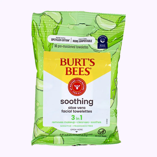 Burt's Bees Soothing Facial Cleansing Towelettes 10 Pk