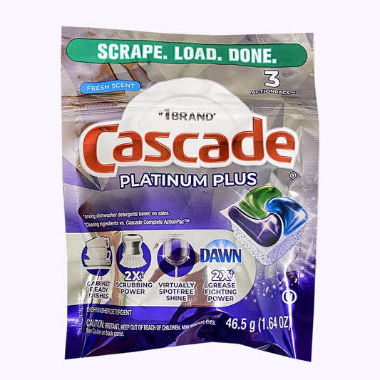 Cascade Dishwasher Tabs 3 Ct
