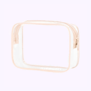 Susie Pink Trim Medium Cosmetic Bag - CarrieAway