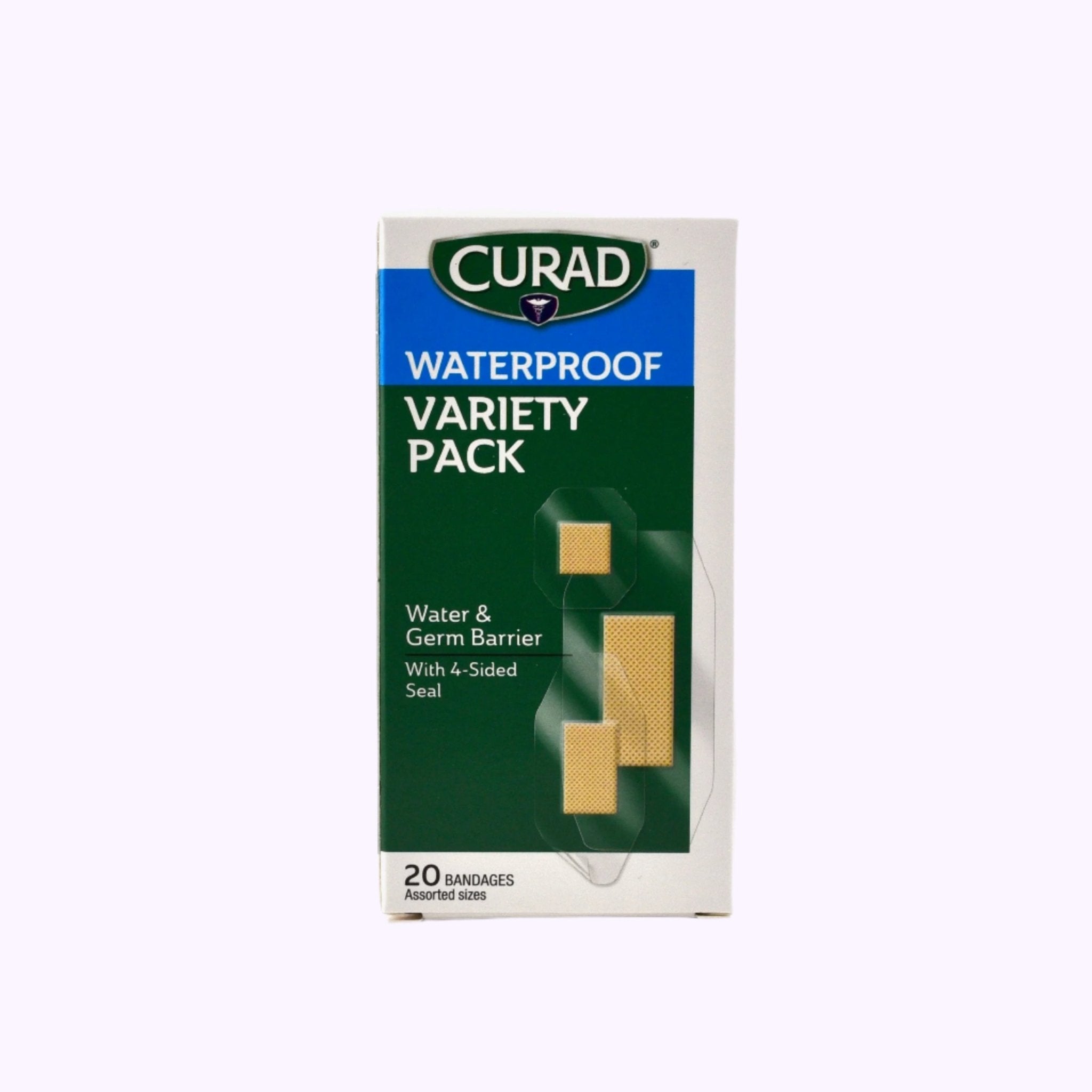Curad Assorted Waterproof Bandages Box of 20 - CarrieAway