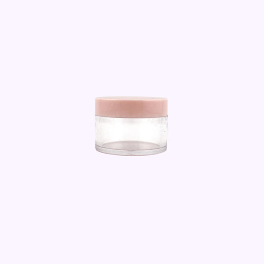 Empty Clear Container Pink Lid .53 Oz