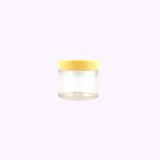 Empty Clear Container Beige Lid .71 Oz