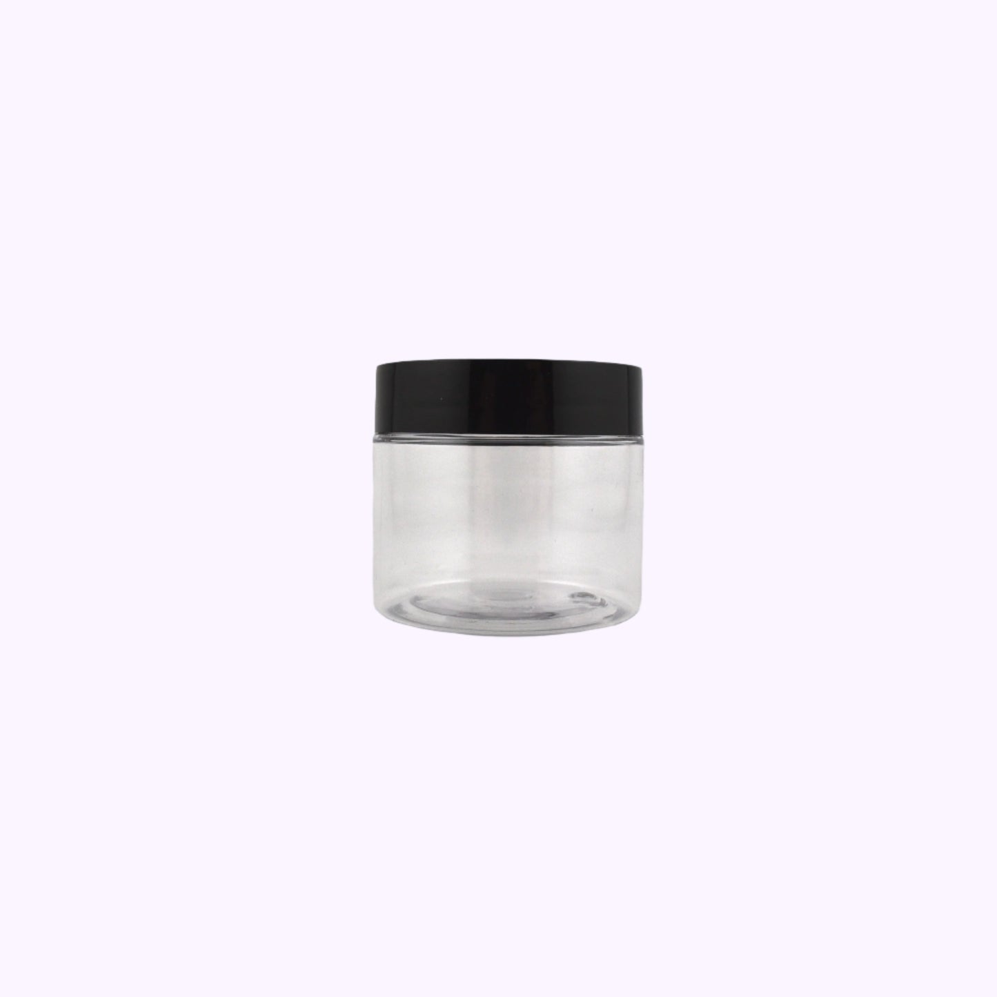 Empty Clear Container Black Lid 1.69 Oz