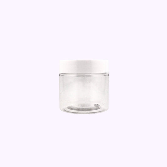 Empty Clear Container White Lid 2 Oz - CarrieAway