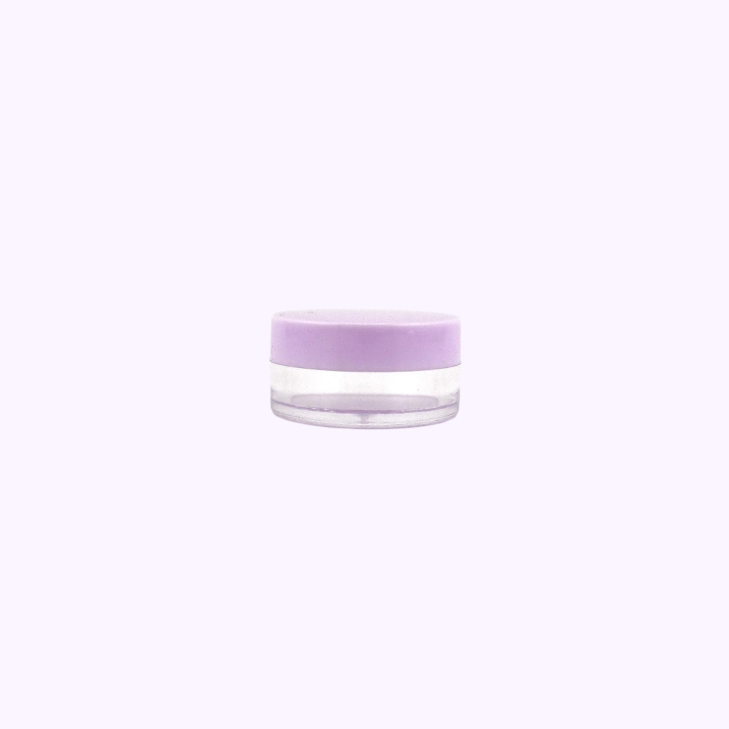 Empty Clear Container Purple Lid .35 Oz