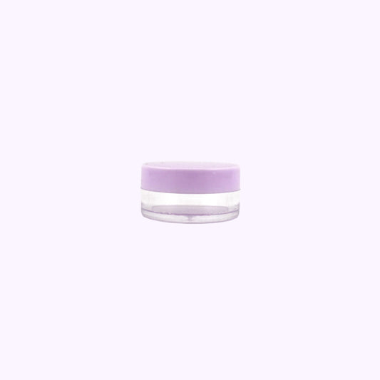 Empty Clear Container Purple Lid .35 Oz