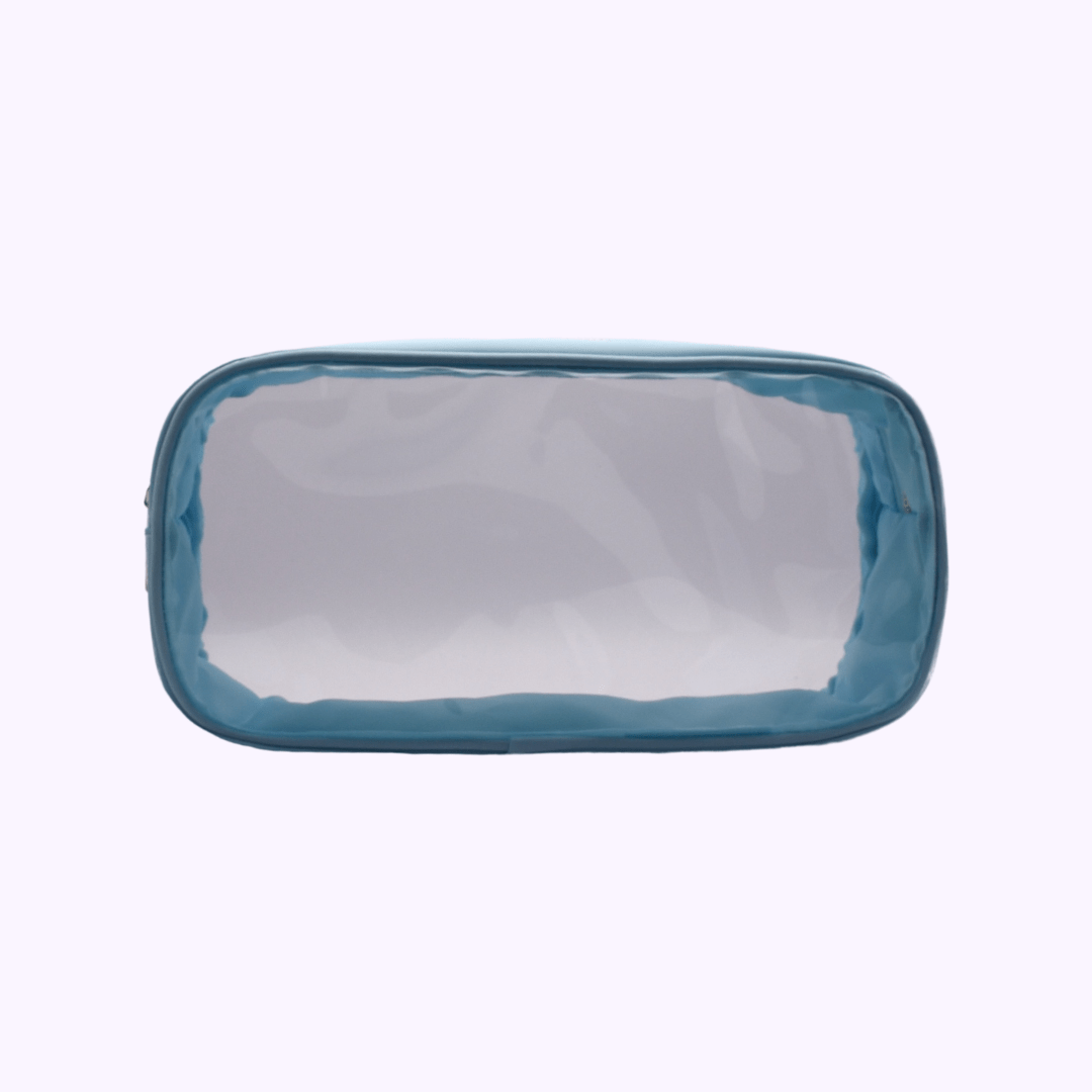 Evie Light Blue Large Cosmetic Bag - CarrieAway