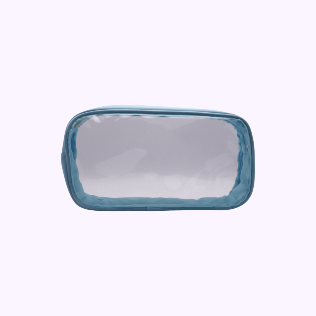 Evie Light Blue Medium Cosmetic Bag - CarrieAway