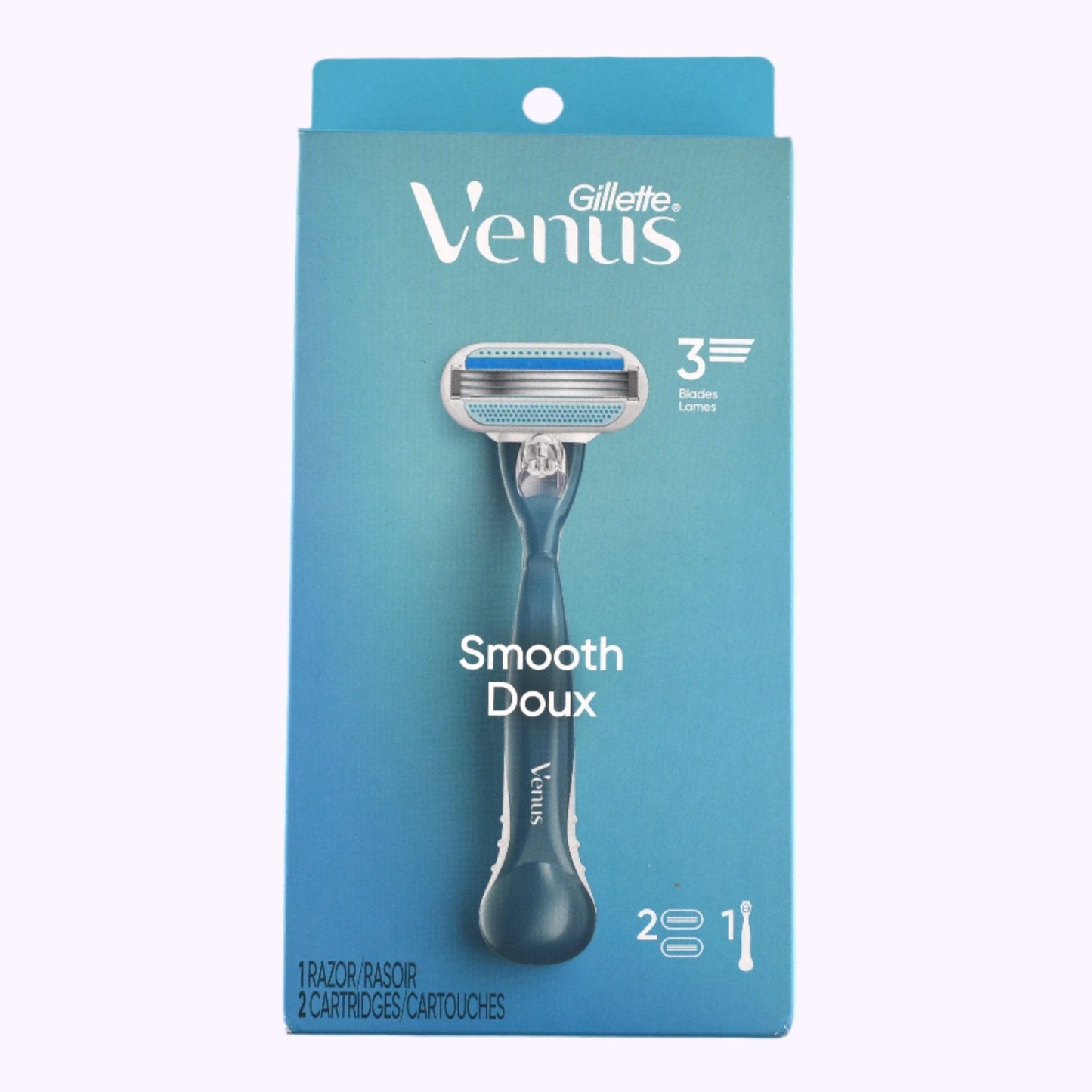 Gillette Venus Smooth Razor Handle + 2 Blade Refills