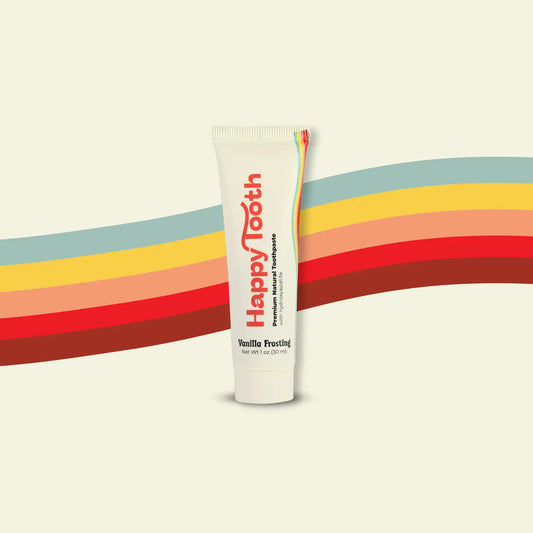 Happy Tooth Natural Hydroxyapatite Toothpaste Vanilla Frosting 1 Oz