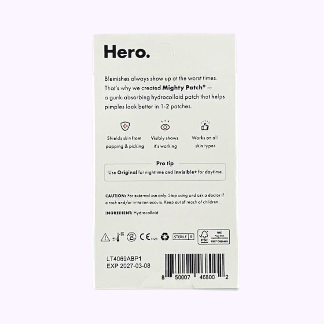 Hero Mighty Patch Duo Day & Night Pimple Rescue Patches 12 Ct - CarrieAway
