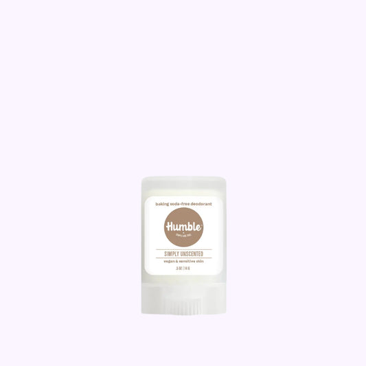 Humble Simply Unscented Vegan & Sensitive Travel Deodorant .5 Oz