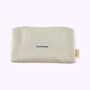 Jerie Bag Shelf White Large Cosmetic Bag - CarrieAway