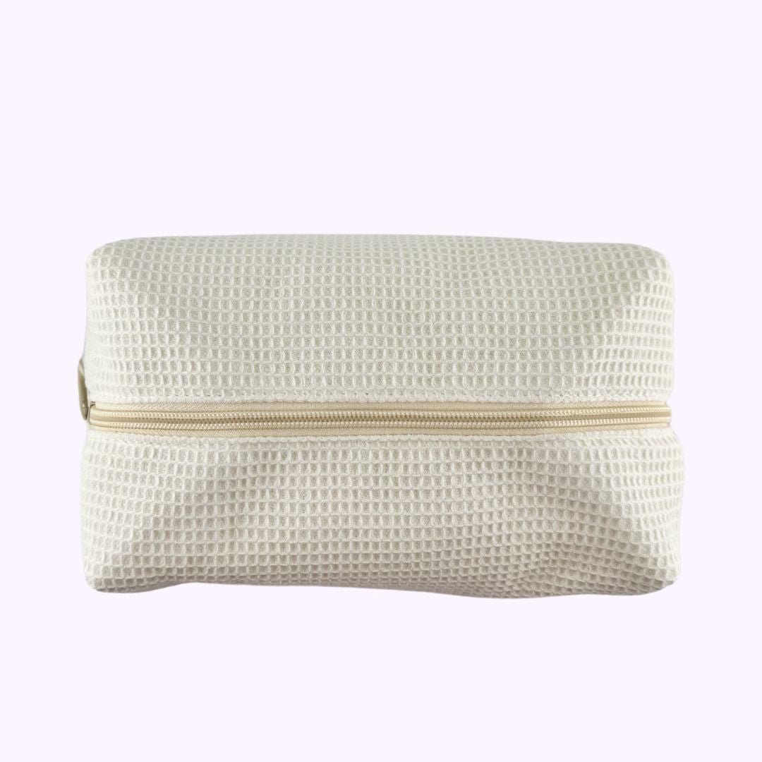 Jerie Bag Shelf White Large Cosmetic Bag - CarrieAway