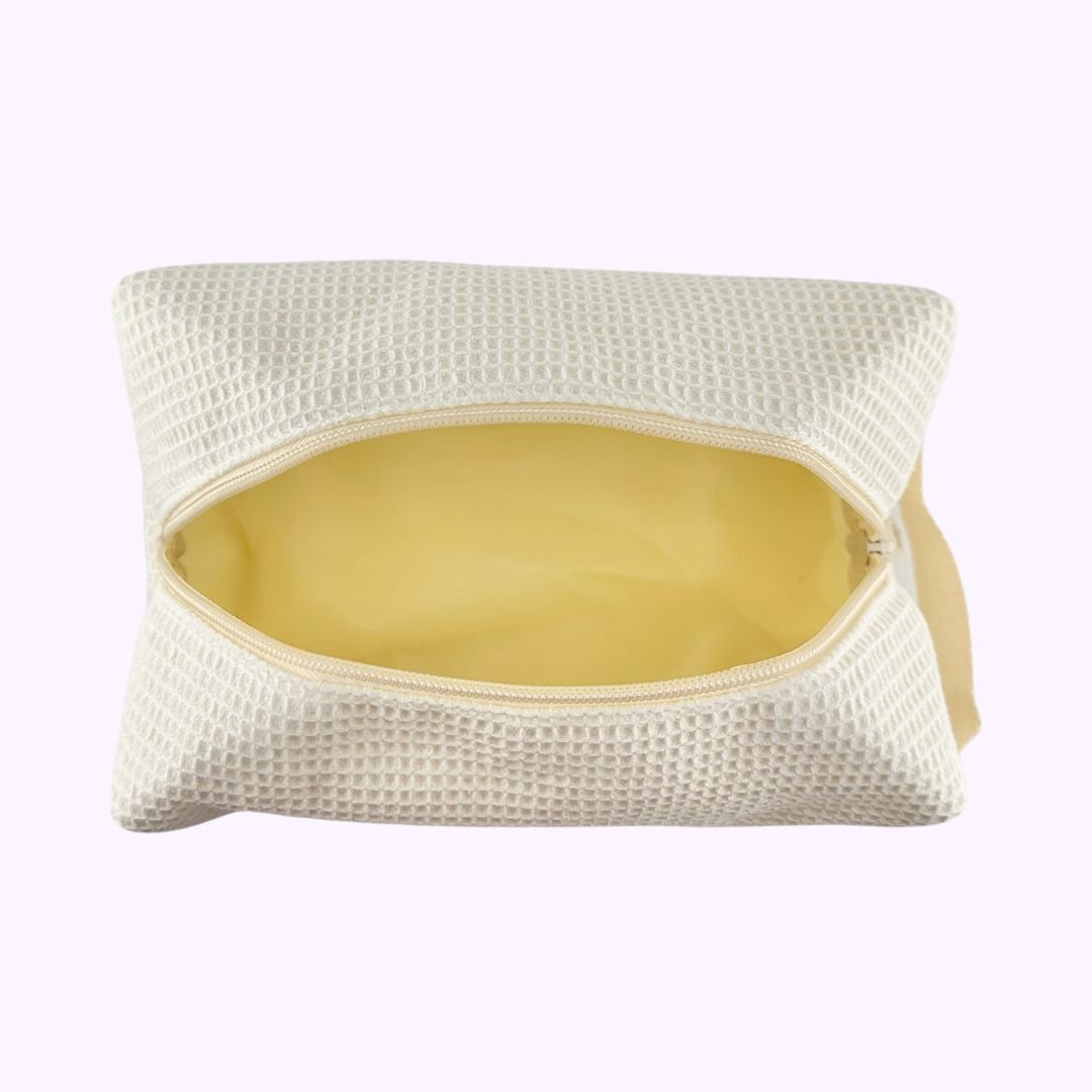 Jerie Bag Shelf White Large Cosmetic Bag - CarrieAway
