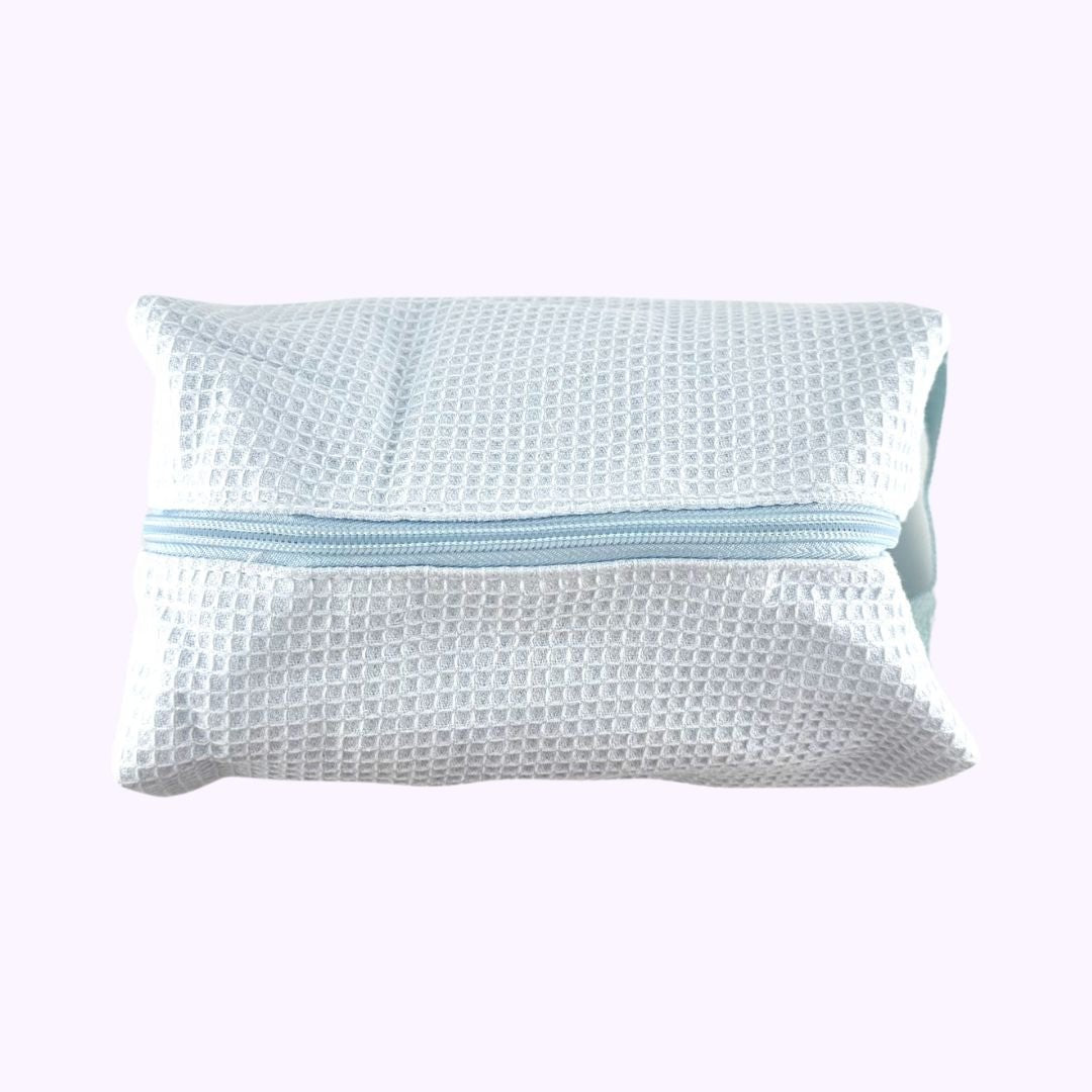Jerie Bag Spring Blue Large Cosmetic Bag - CarrieAway