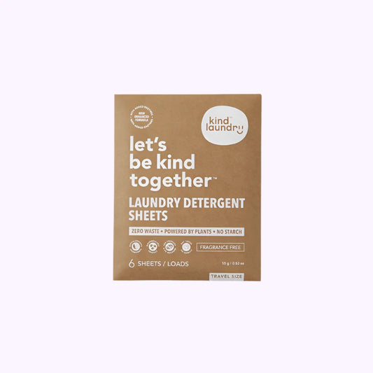 Kind Laundry Chemical-Free Soap Sheets Fragrance Free 6 ct