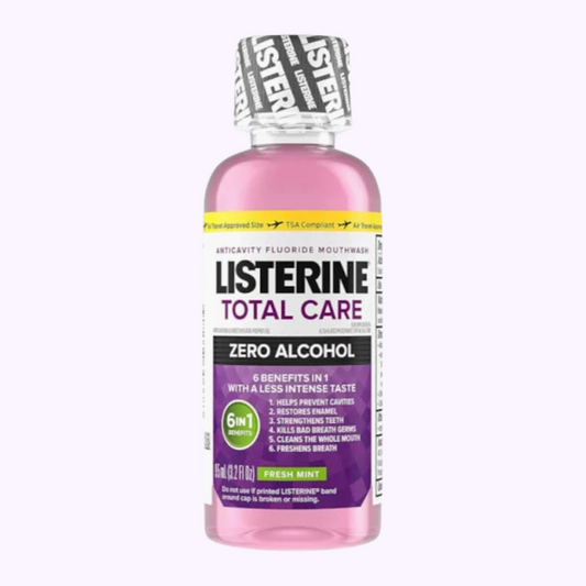Listerine Mouthwash Total Care Zero Alcohol Fresh Mint 3.2 Oz