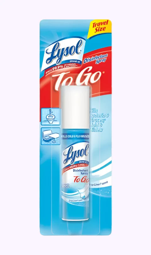Lysol Disinfectant Spray to Go, Crisp Linen 1 Oz
