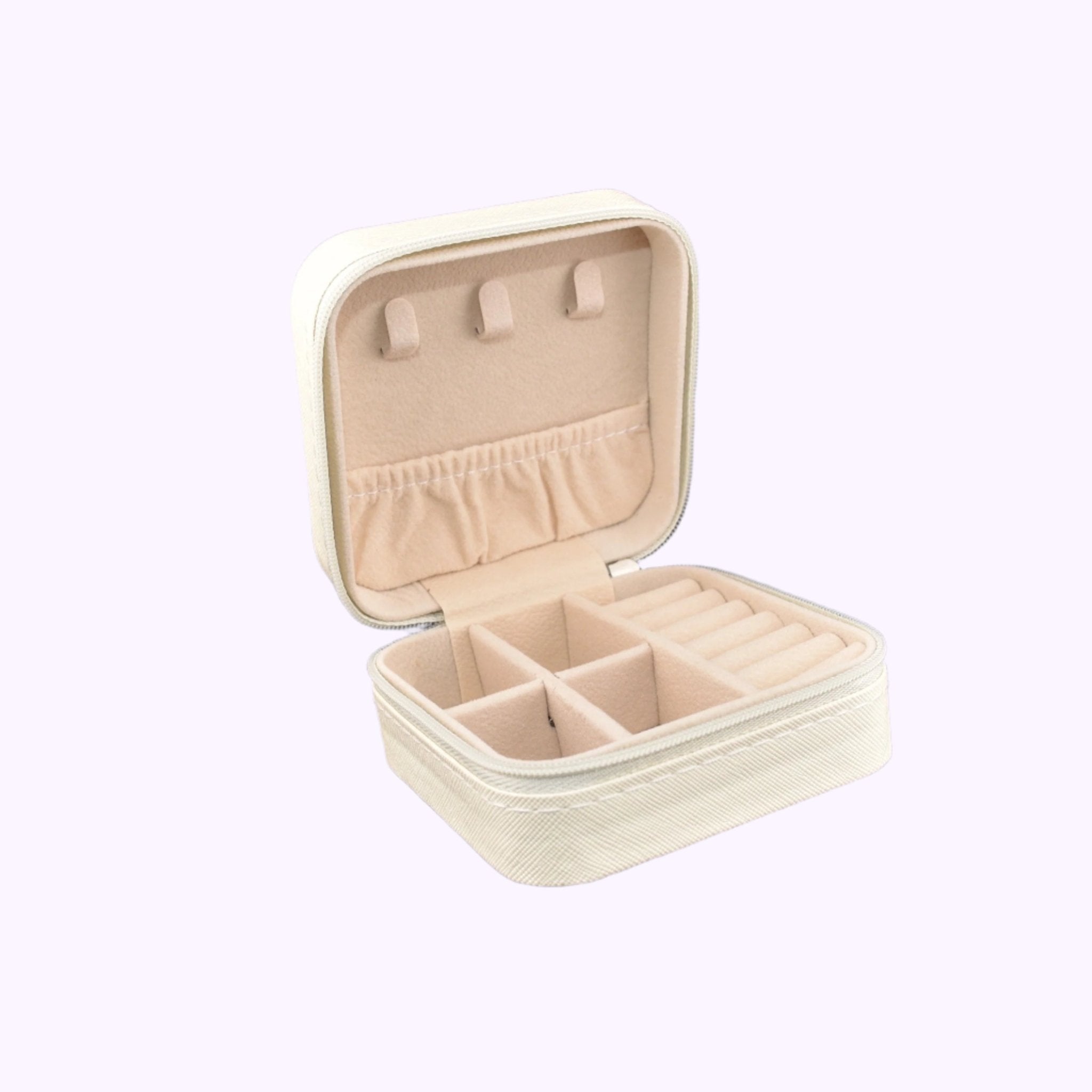 Mini Jewelry Travel Case Cream 1 Ct - CarrieAway