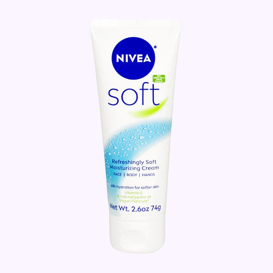 Nivea Soft Face, Body, Hands, Moisturizing Cream 2.6 Oz