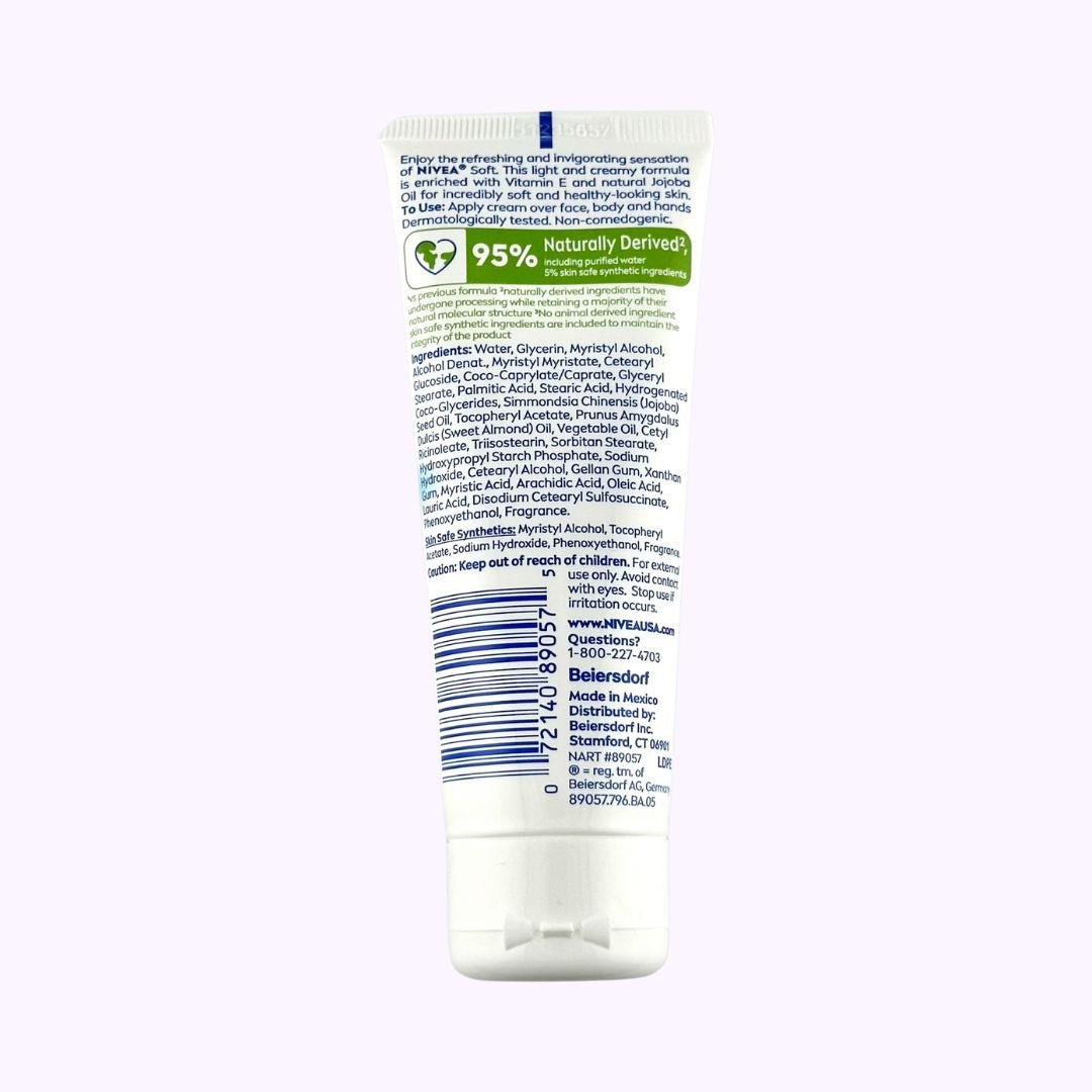 Nivea Soft Face, Body, Hands, Moisturizing Cream 2.6 Oz - CarrieAway