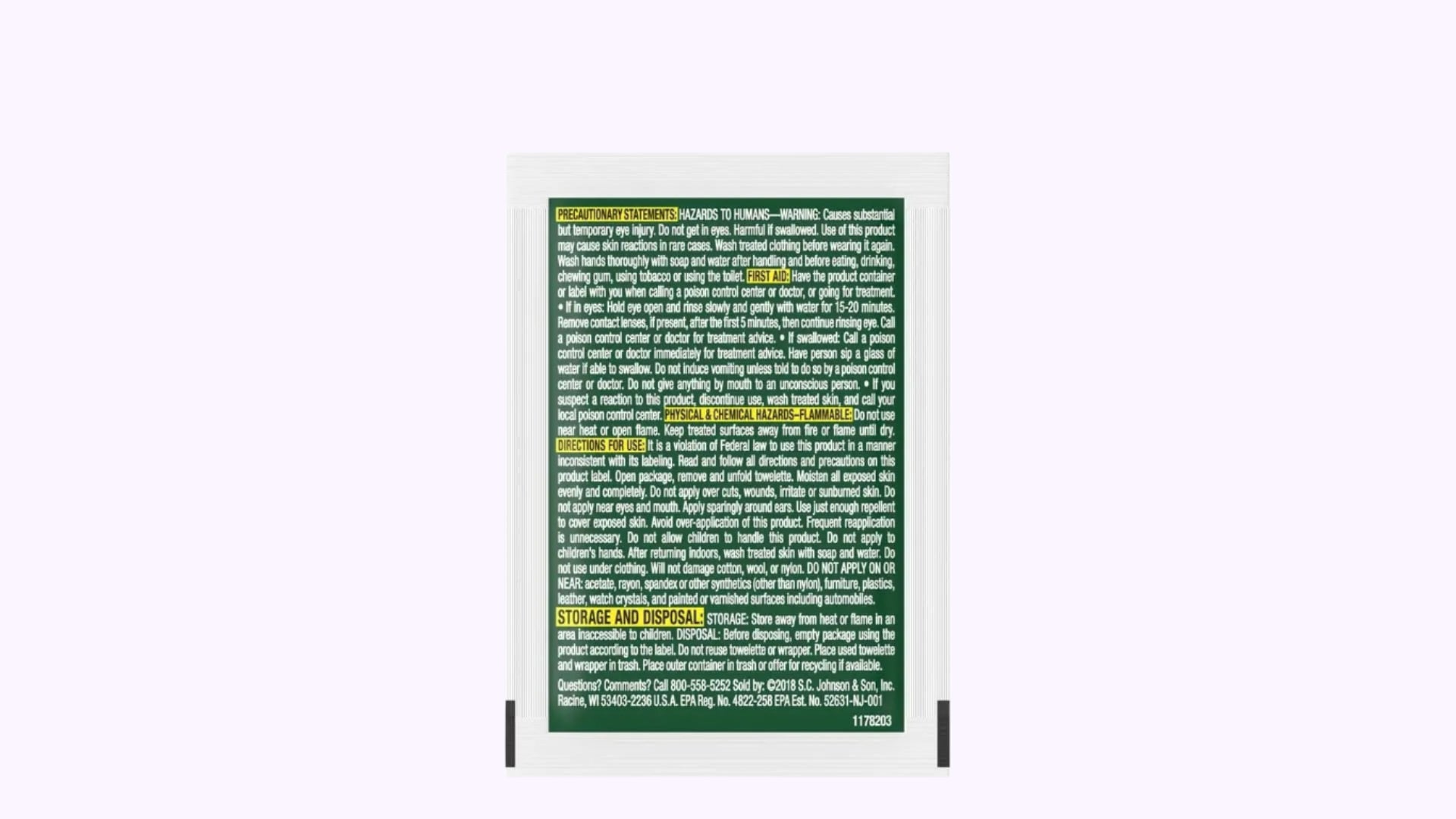 Off! Deep Woods Insect Repellent Towelettes 1 Foil Packet - CarrieAway