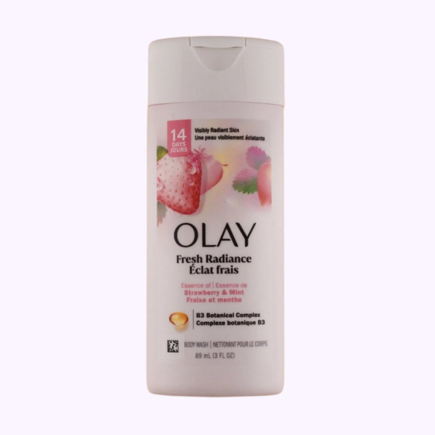 Olay Fresh Radiance Body Wash White Strawberry & Mint 3 Oz