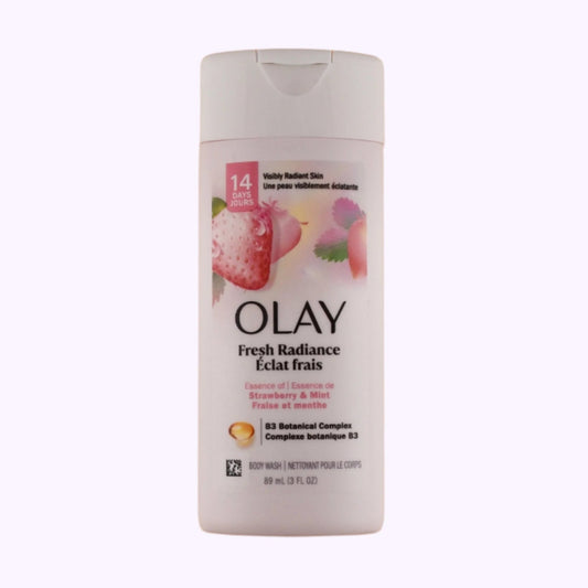 Olay Fresh Radiance Body Wash White Strawberry & Mint 3 Oz