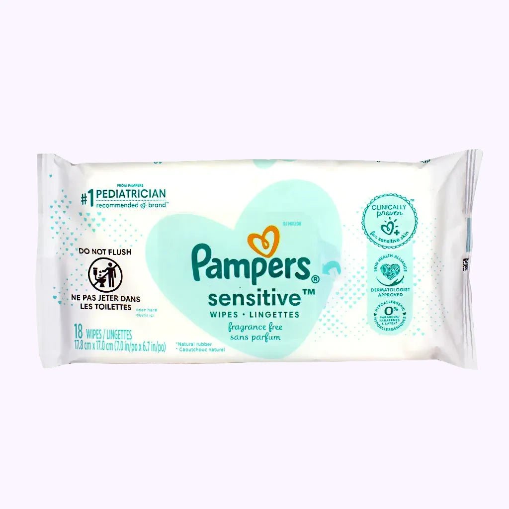 Pampers Sensitive Baby Wipes 18 Ct - CarrieAway