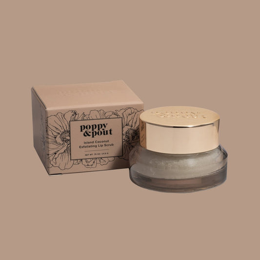 Poppy & Pout Lip Scrub, Island Coconut .75 Oz