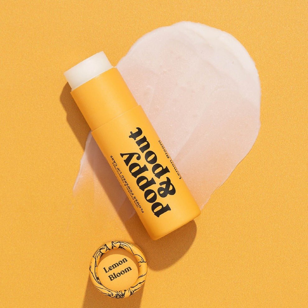 Poppy & Pout Lip Balm, Lemon Bloom .3 Oz - CarrieAway