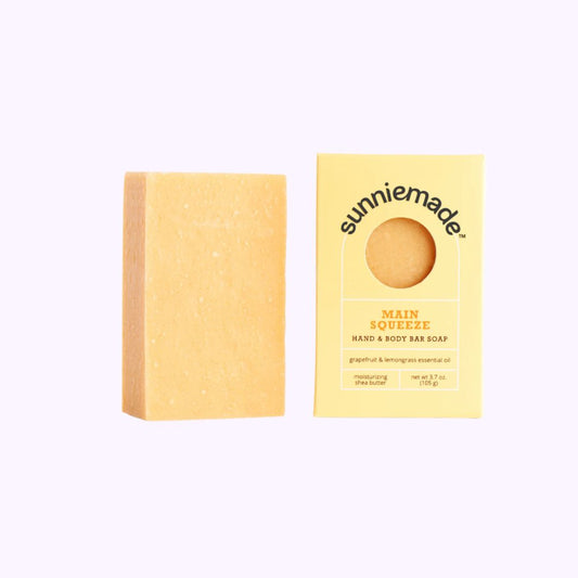 Sunniemade Main Squeeze Moisturizing Hand & Body Bar Soap 3.7 Oz