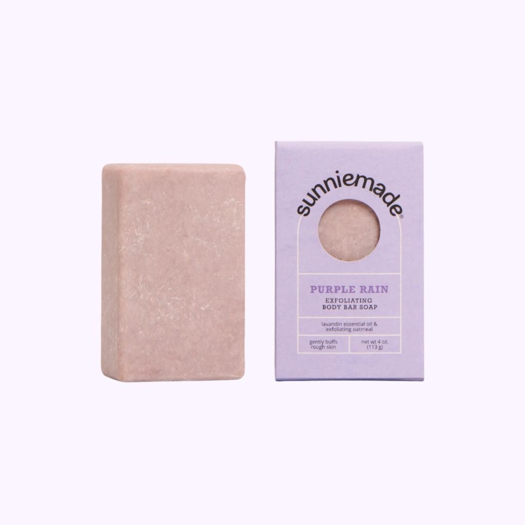 Sunniemade Purple Rain Exfoliating Body Bar Soap 4 Oz - CarrieAway