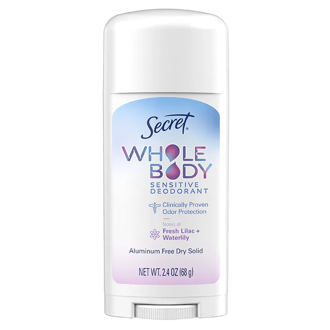 Secret Whole Body Stick Aluminum Free Deodorant Lilac 2.4 Oz - CarrieAway