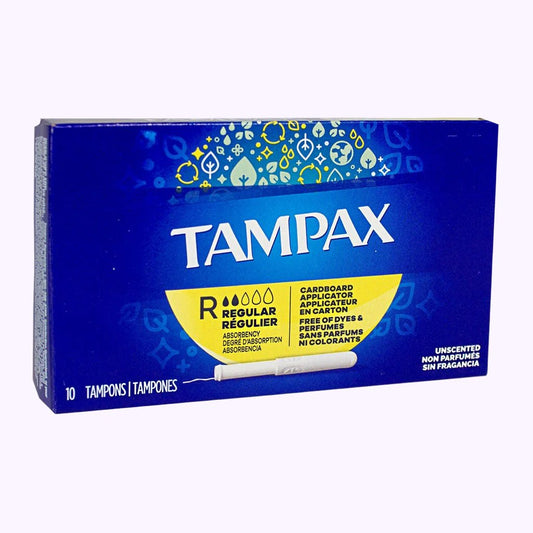 Tampax Regular Biodegradable Tampons Box of 10