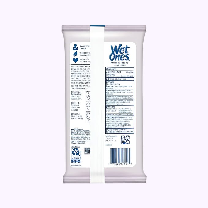 Wet Ones Antibacterial Hand Wipes Lavender 20 Ct - CarrieAway