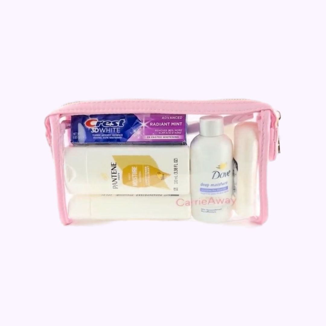 Women's Weekender Travel Kit Pink TSA Compliant - CarrieAway