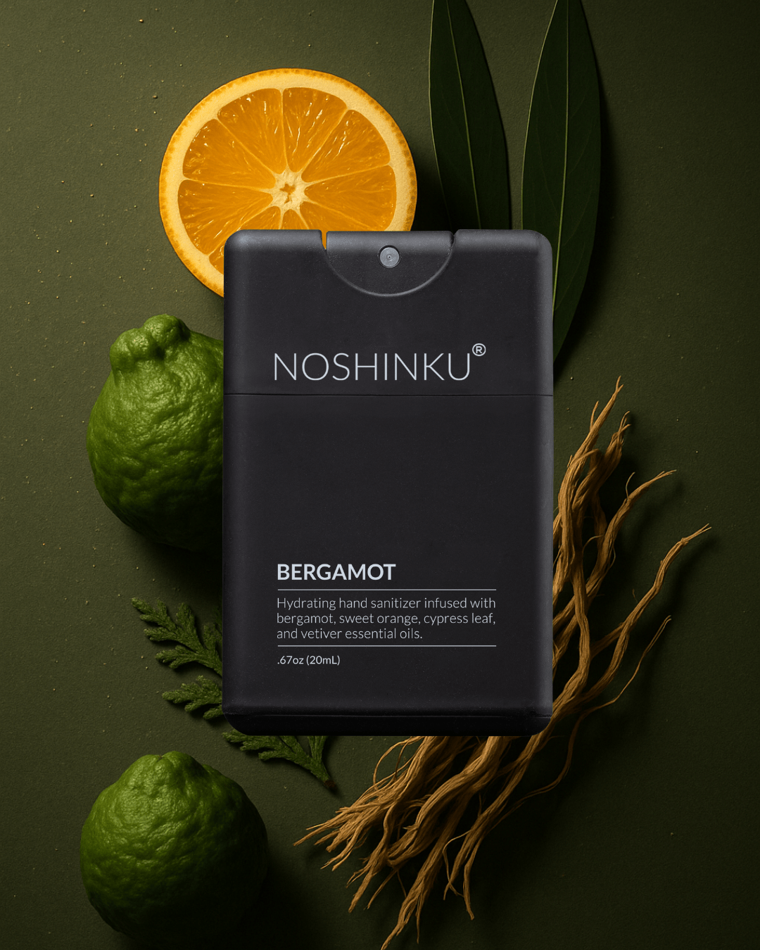 Noshinku Bergamot Ultra-Moisturizing Pocket Hand Sanitizer .67 Oz - CarrieAway