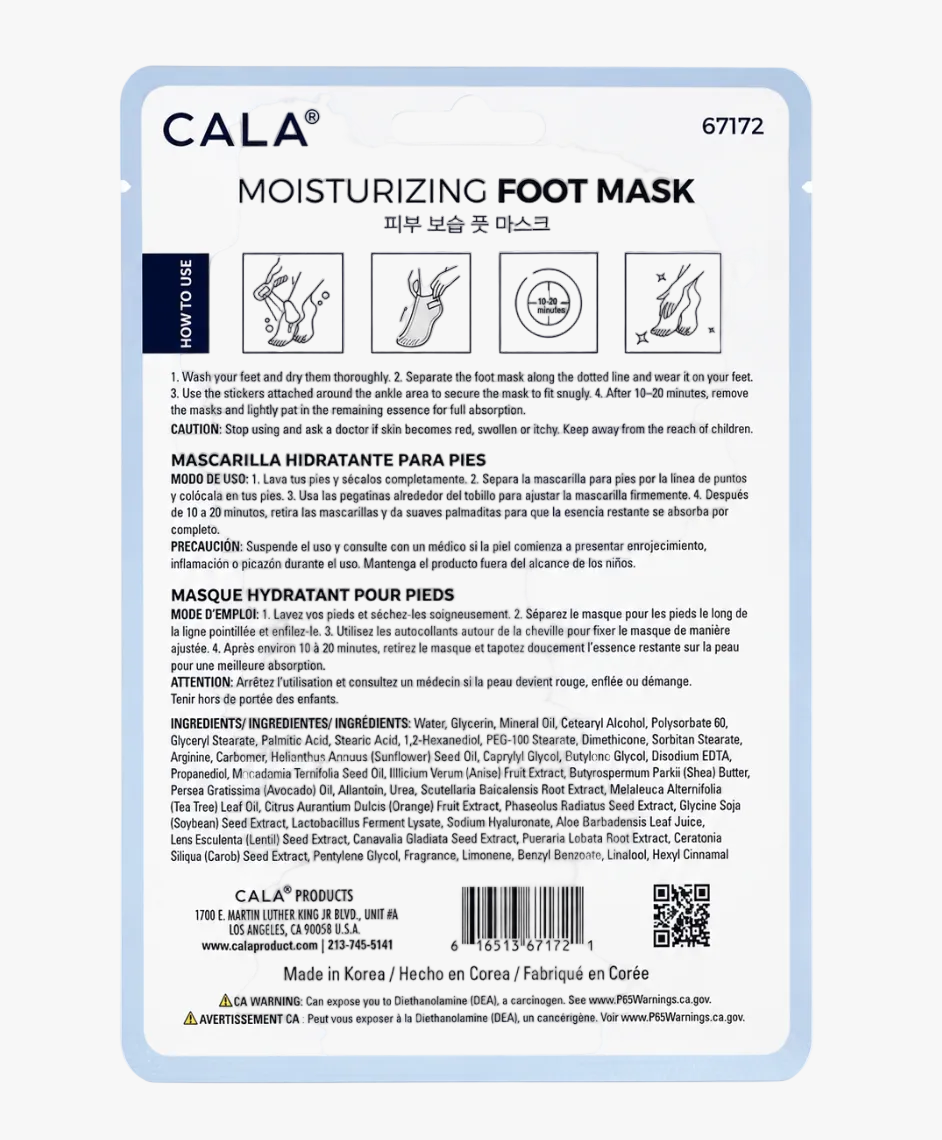 CALA Moisturizing Foot Mask 1 Count